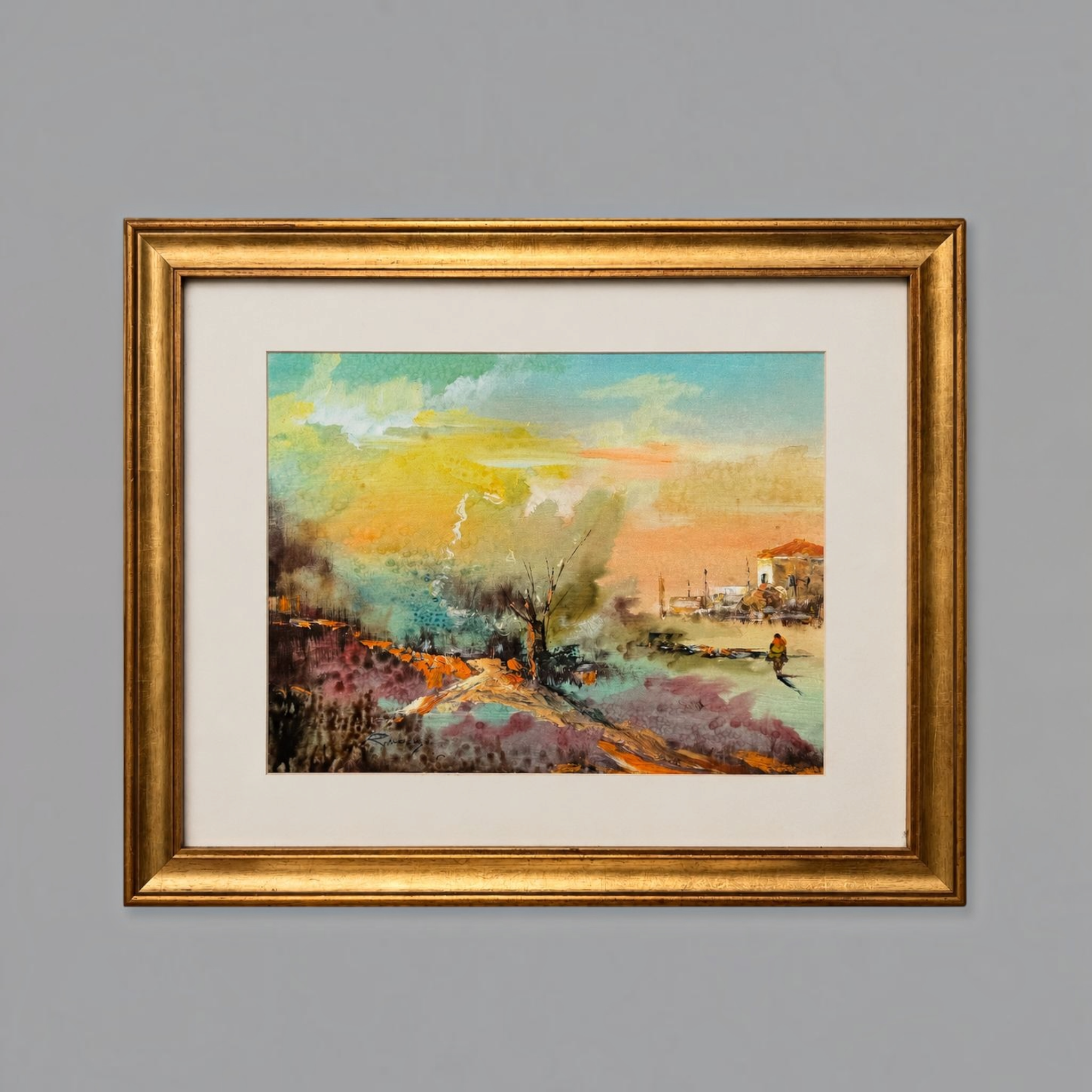 Automn Harmony Painting 70x50cm with Golden Frame