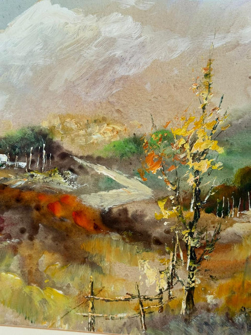 Golden Frame & Bloom Landscape Painting 80x70cm