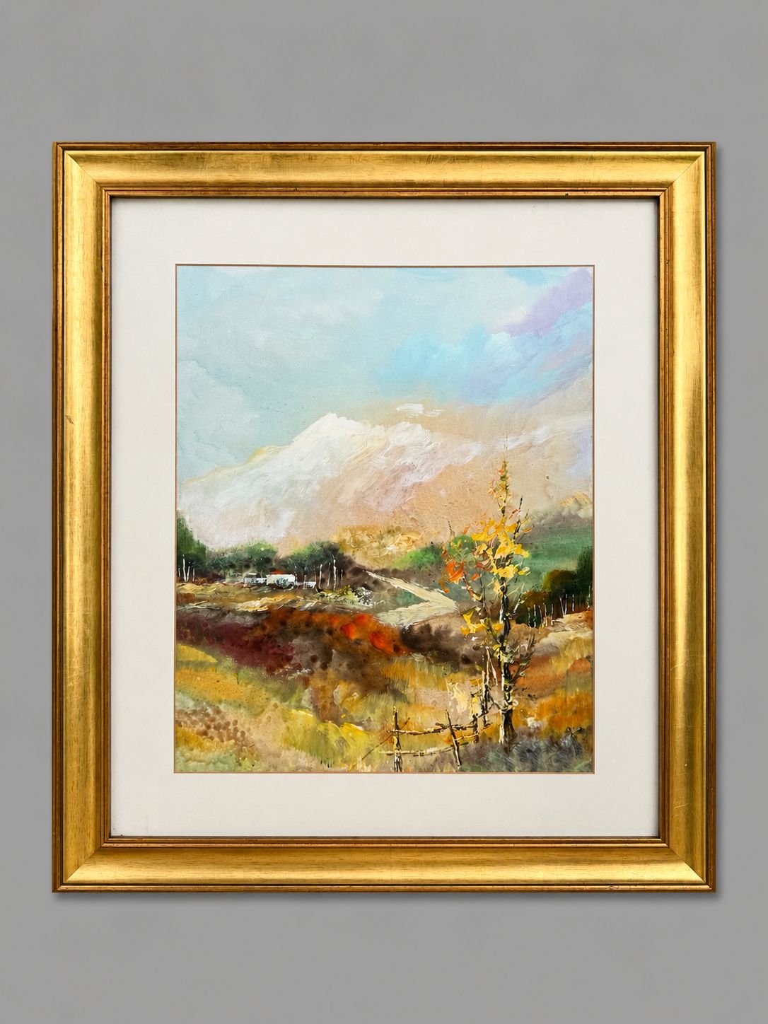 Golden Frame & Bloom Landscape Painting 80x70cm