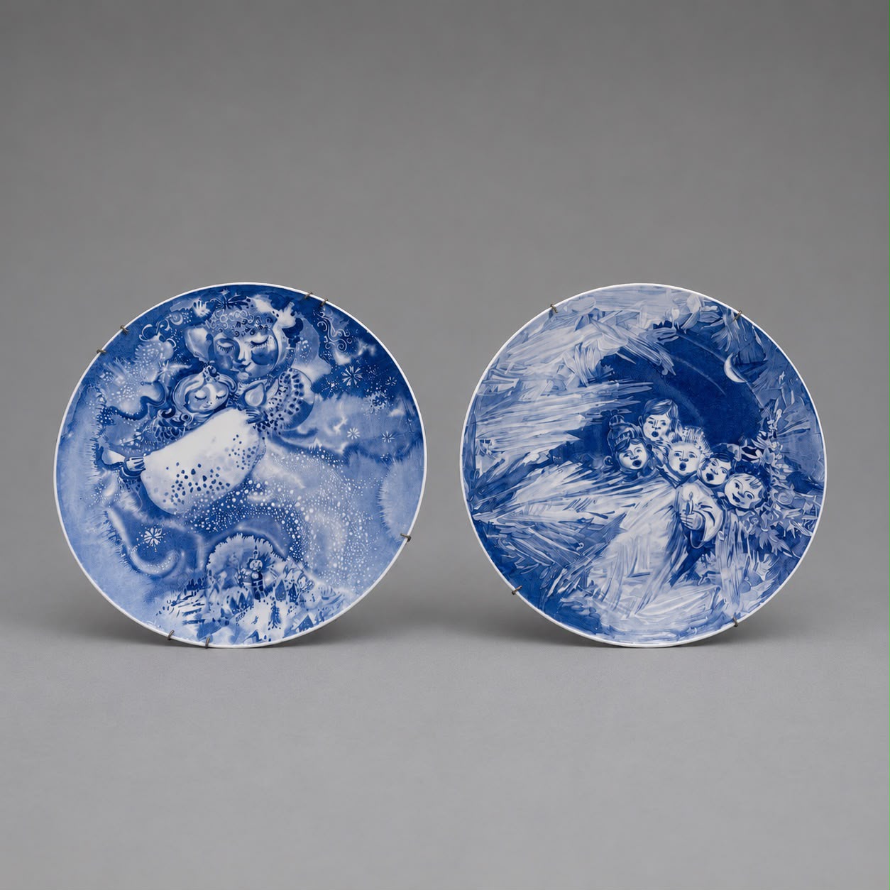 Set of 2 Meissen Porcelain Collector Plate - 25cm