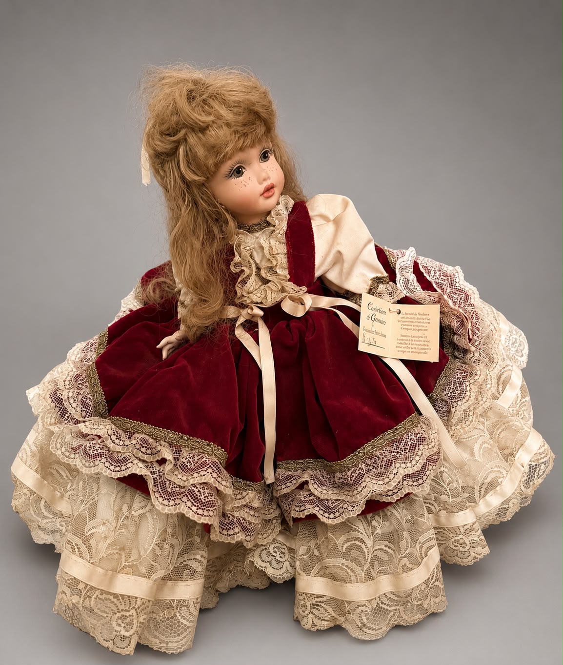 Vintage Nadine Italian Bisque Porcelain Collector Doll
