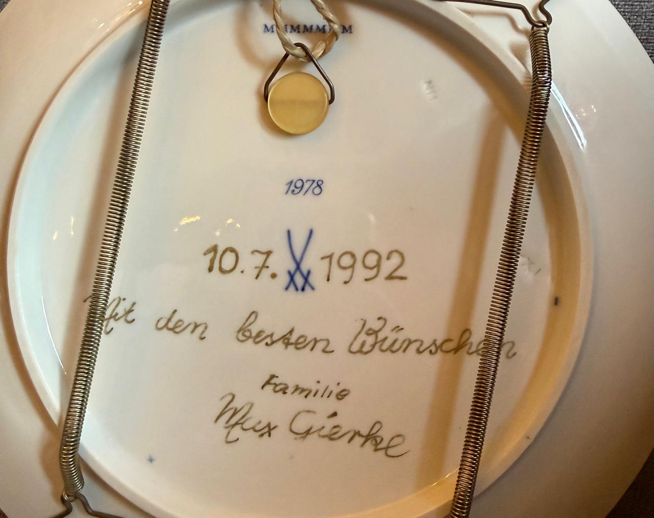Set of 2 Meissen Porcelain Collector Plate - 25cm