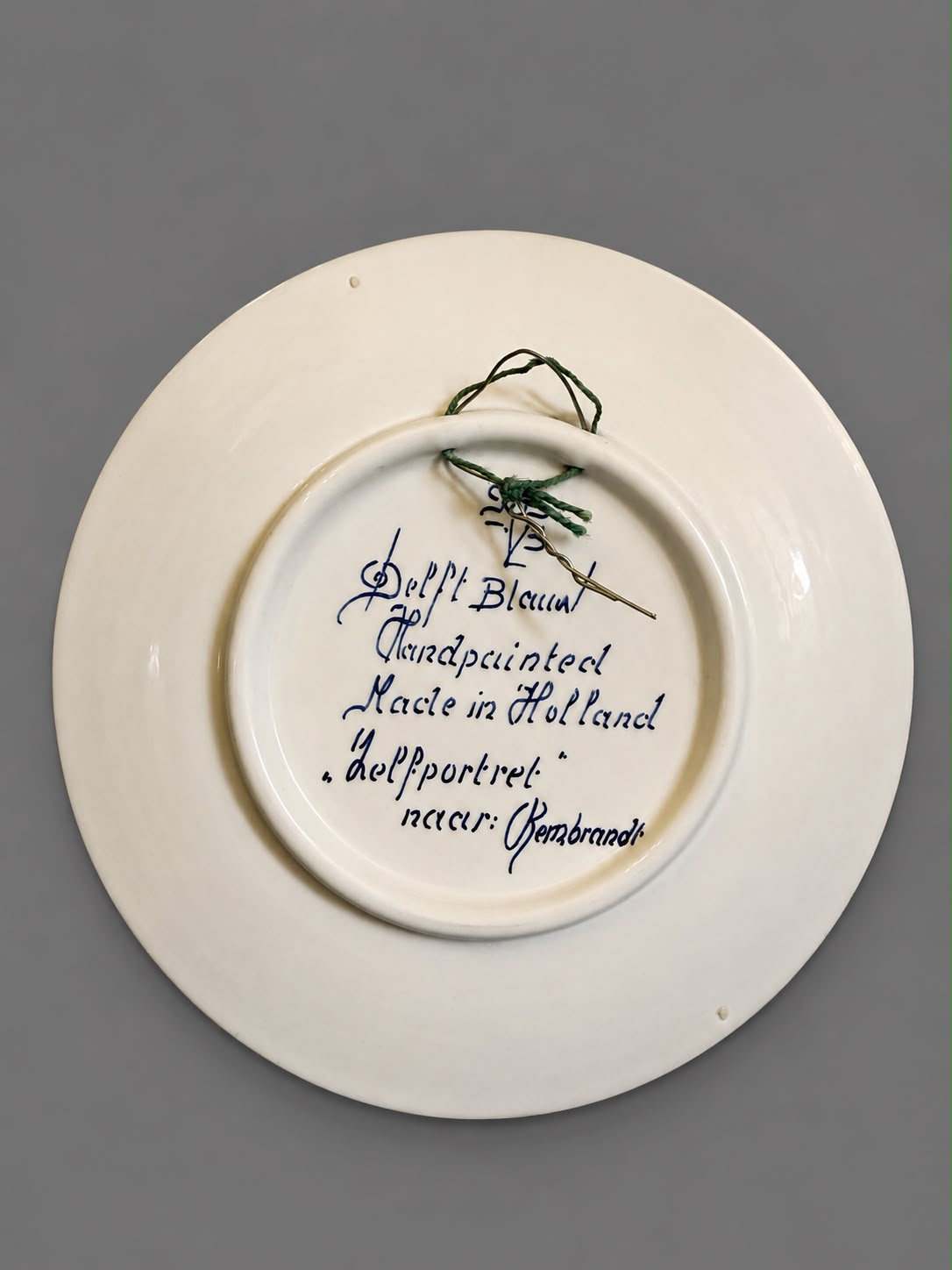 Vintage Hand-Painted Delft Blue Portrait Plate Set - Rembrandt & Frans Hals - Dutch Wall Decor | Set of 2 - 17cm