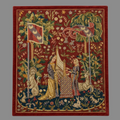 Vintage Medieval Tapestry Wall Hanging | The Lady with the Harp | Replica 193x130cm