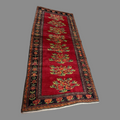 Vintage Hand-Knotted Kurdish Persian Runner Rug 3M10 x 1M44 Tribal Wool Hallway Carpet