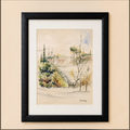 Original Watercolor Landscape by Haidar Hamaoui - 43cm x 36cm
