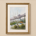 Lebanese Mountain House Watercolor by Haidar Hamaoui  -  38cm x 28cm
