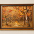 Autumn Woodland Landscape Painting by Haidar Hamaoui - 58cm x 48cm