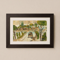 Village Carriage Landscape Painting by Haidar Hamaoui - 58cm x 44cm