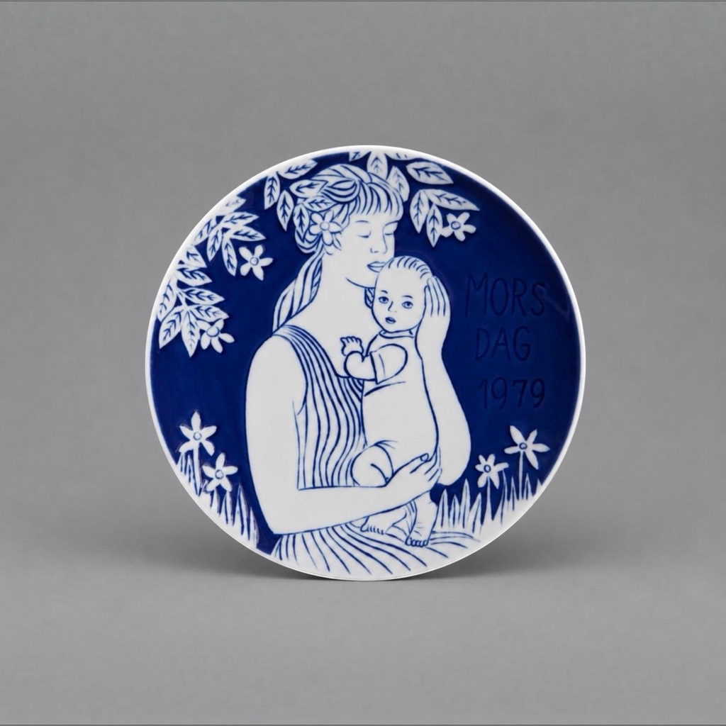 Royal Copenhagen Mother's Day Collector Plates (1978 & 1979) | Set of 2 | Danish Porcelain - 16cm